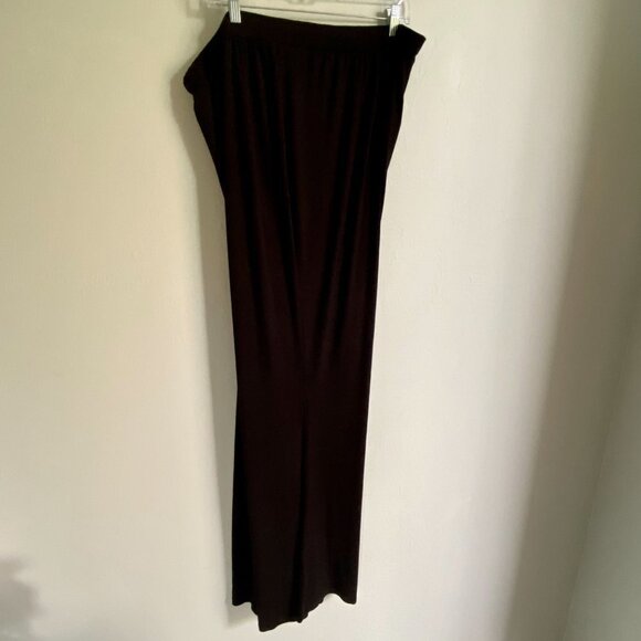 Boohoo Plus Basic Jersey Flare Trouser Pants Black Size 26 - Picture 6 of 12